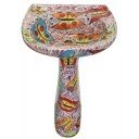 Mexican Talavera Pedestal Sink Mariposas Lila